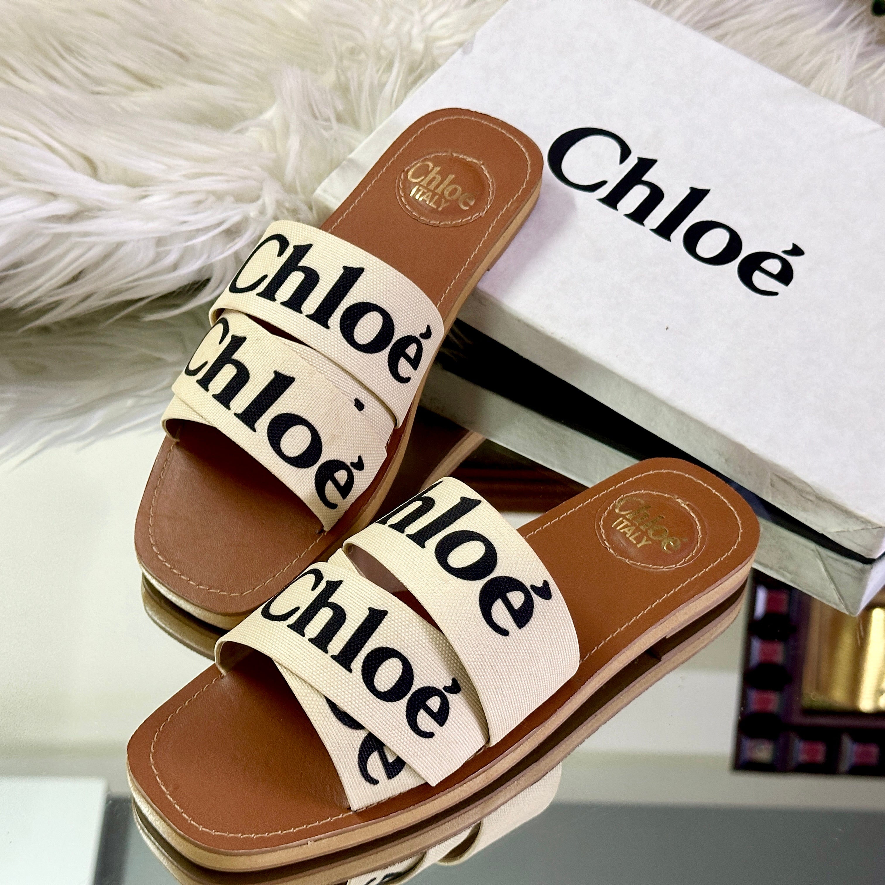 Slides Chloe Womens Sandals Chloe SLIDES – ZAWJ