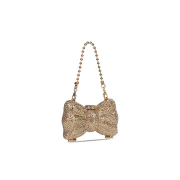 Champagne Bow Swarovski Clutch