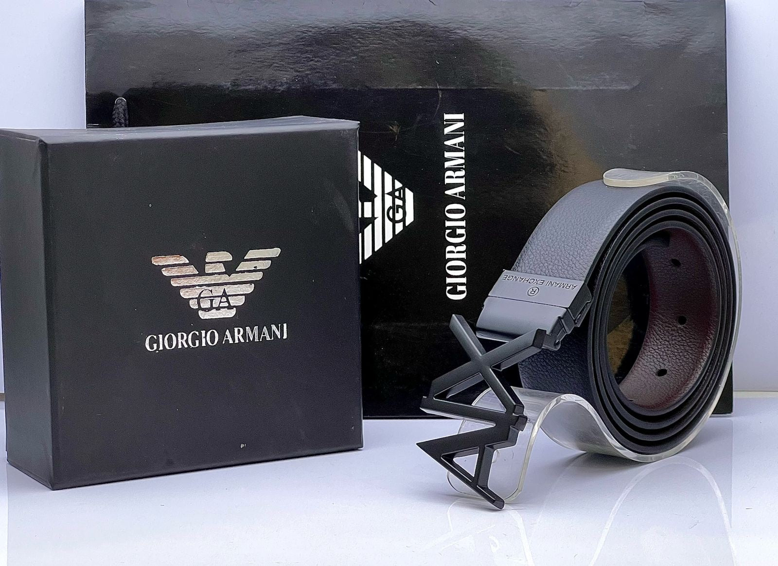 Armani Simple Buckle Belt For Men