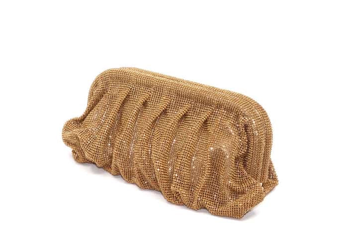 Benedetta Bruzziches
Venus La Grande Metallic Crystal golden Clutch Bag