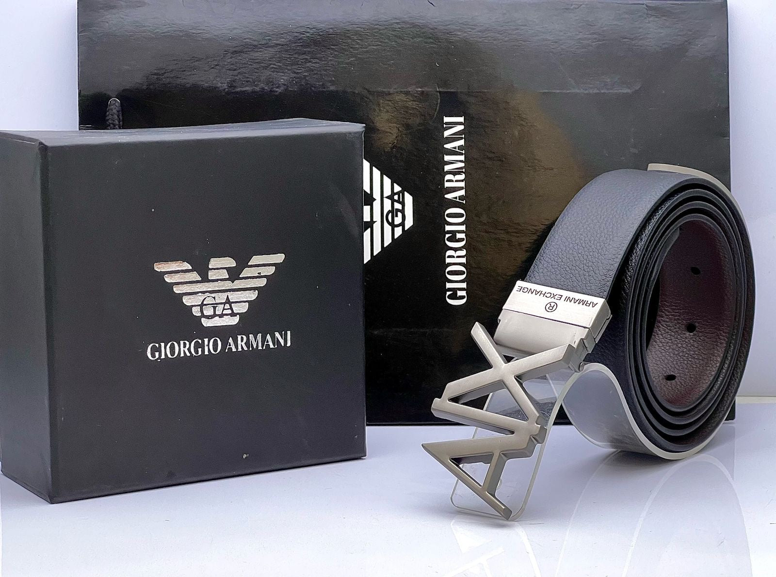 Armani Simple Buckle Belt For Men