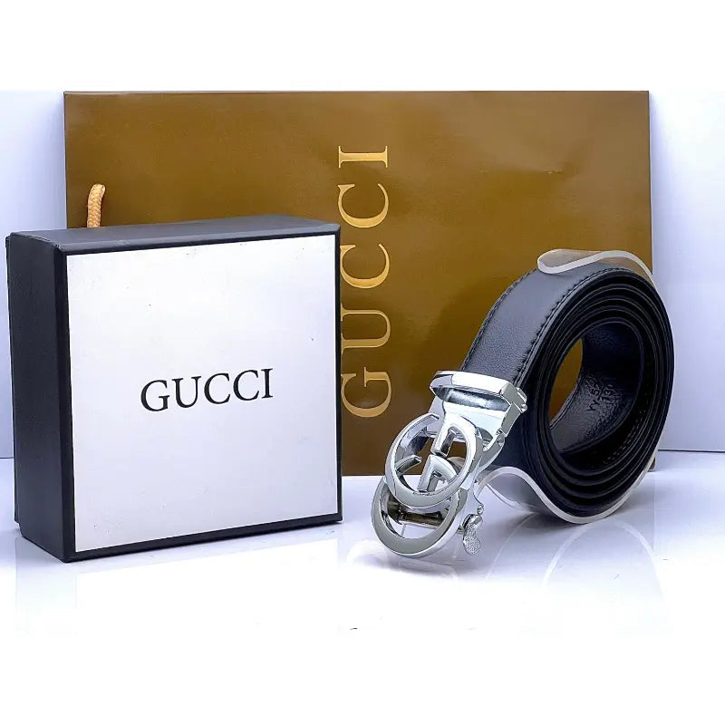 Gucci GG Silver Diamond Cut Dual side Belt