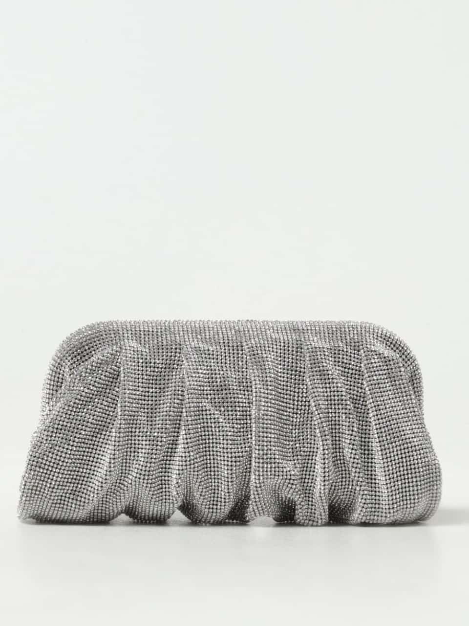 Benedetta Bruzziches
Venus La Grande Metallic Crystal silver Clutch Bag