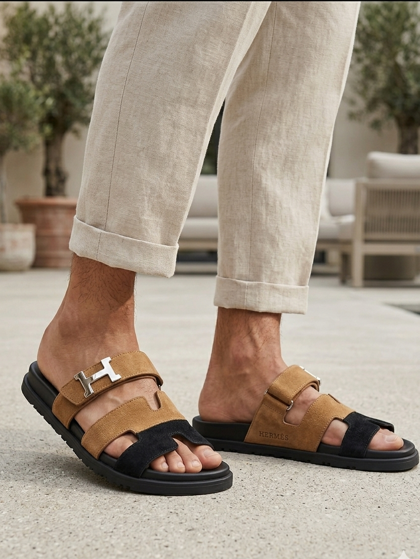 Hermes Mens Comfortable Slipper