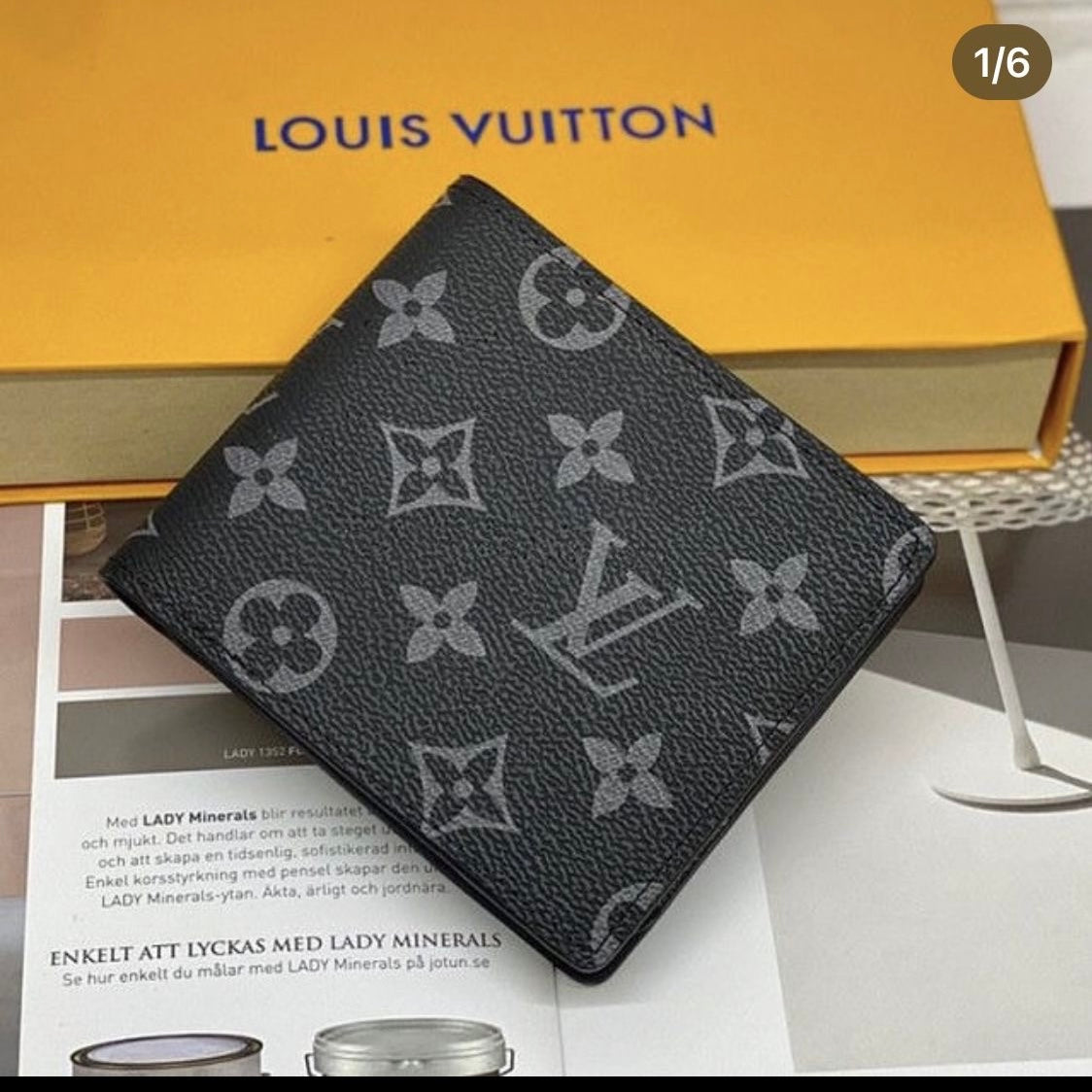 Luis wallet black flower