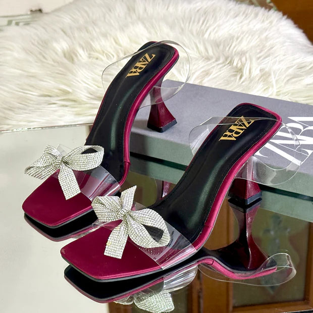 TRANSPERENT  BOWSTRAP KITTI HEEL