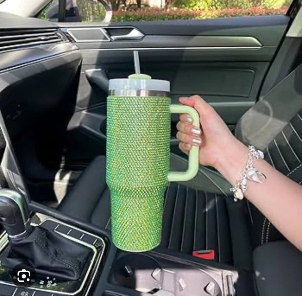Diamond-Design Insulated Tumbler