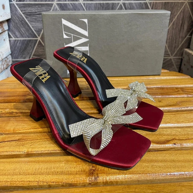 TRANSPERENT  BOWSTRAP KITTI HEEL