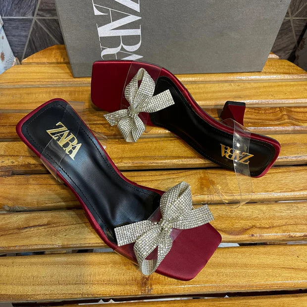 TRANSPERENT  BOWSTRAP KITTI HEEL