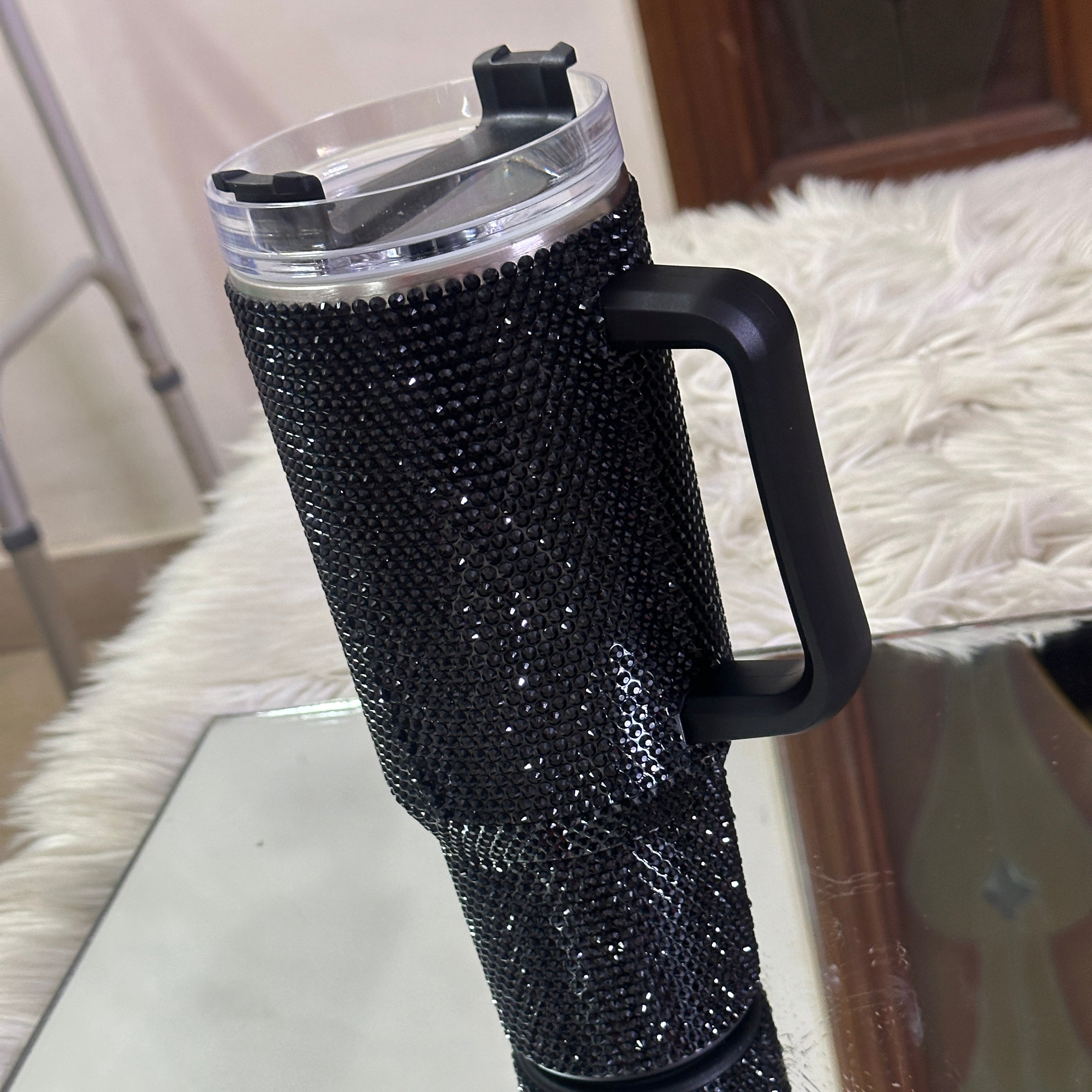Diamond-Design Insulated Tumbler