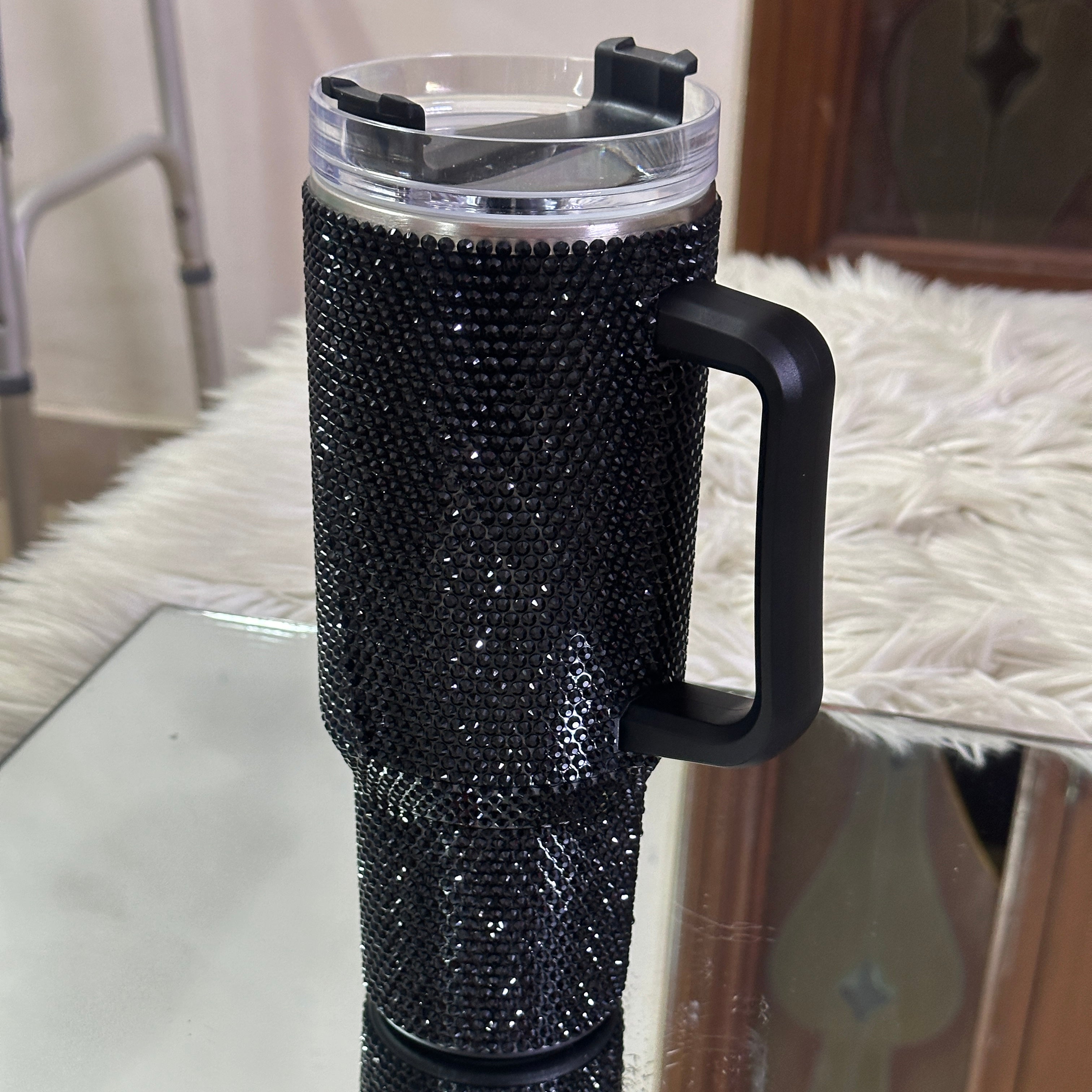 Diamond-Design Insulated Tumbler