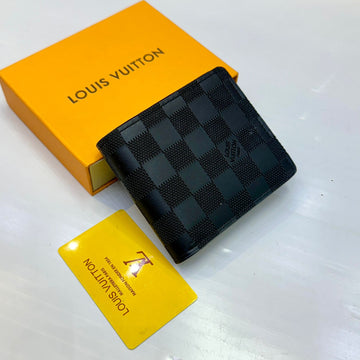 LV Black Check Wallet