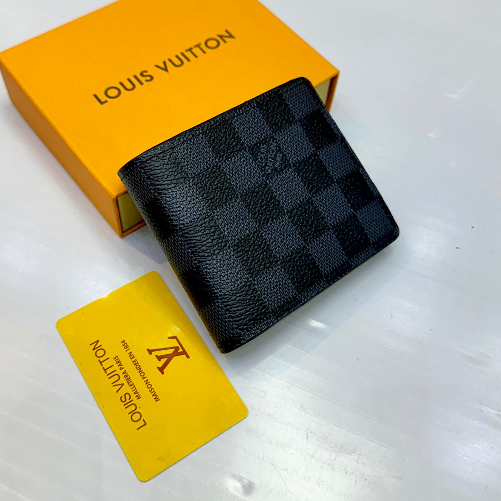 Lv Grey Black Men's Wallets