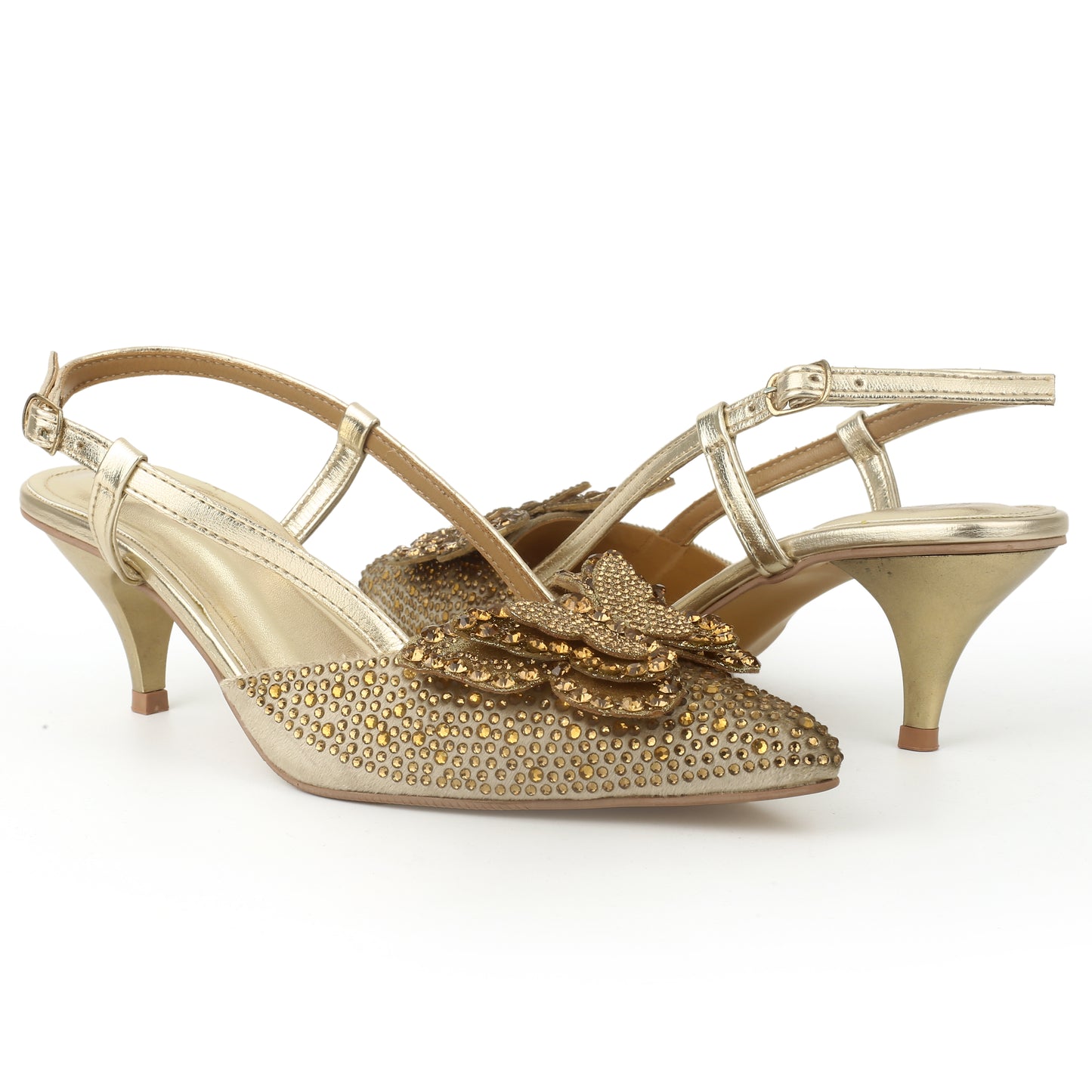 Prime Flower Heels (Golden)