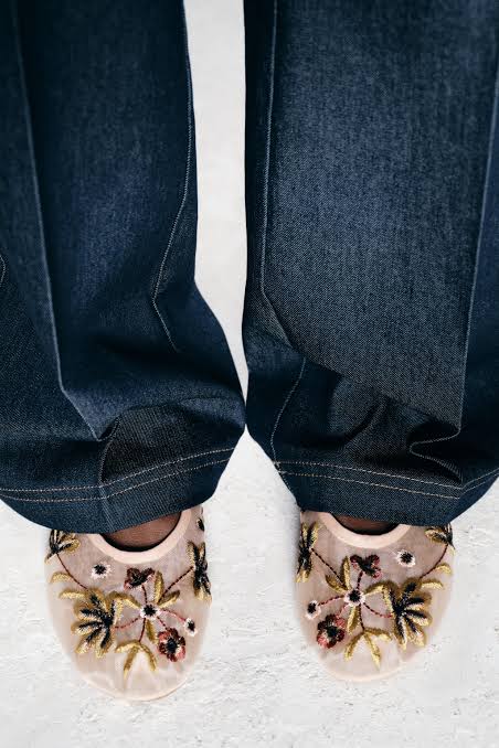 Multi Floral Embroidery Pumps