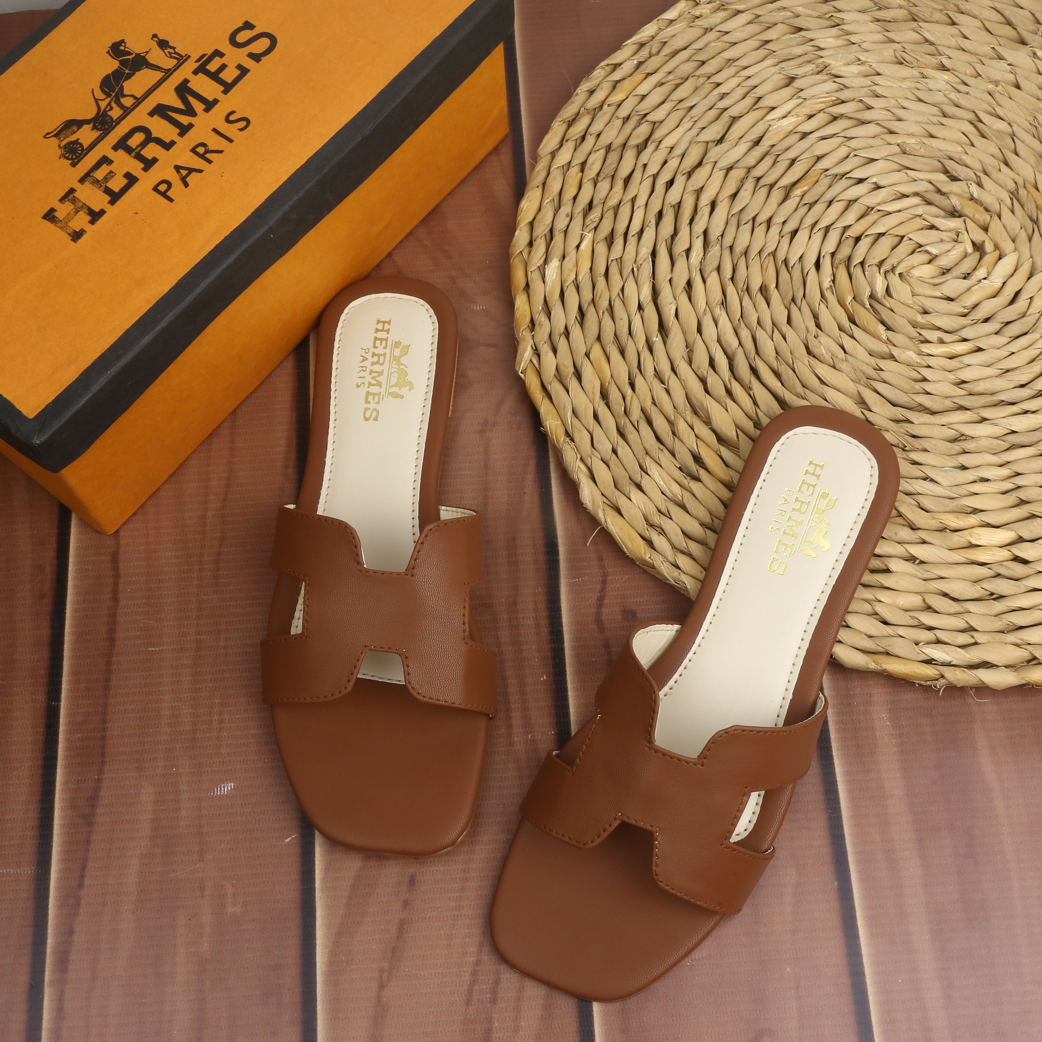 Hermes Flat Brown Prime