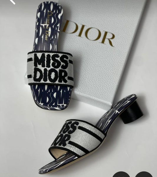 Miss Lady Dior Heels (Grey)