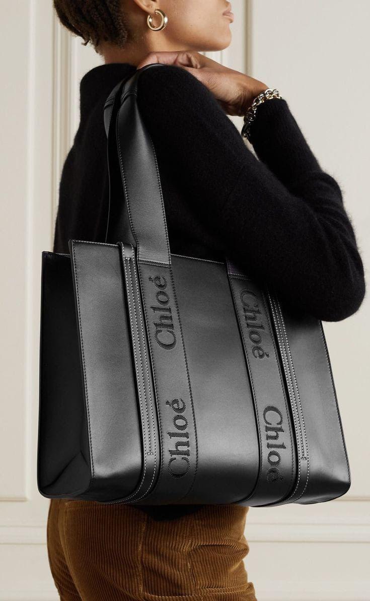 Chloe Leather Tote Bag