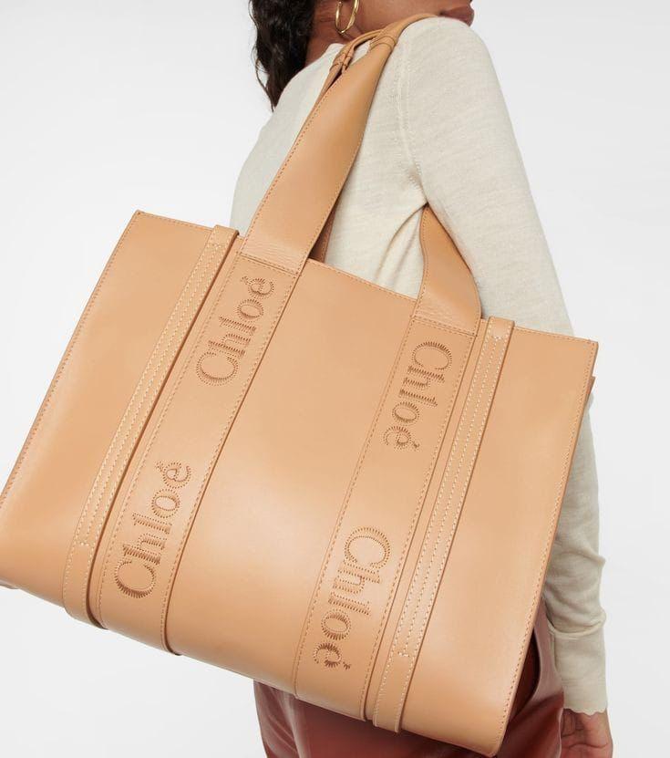 Chloe Leather Tote Bag