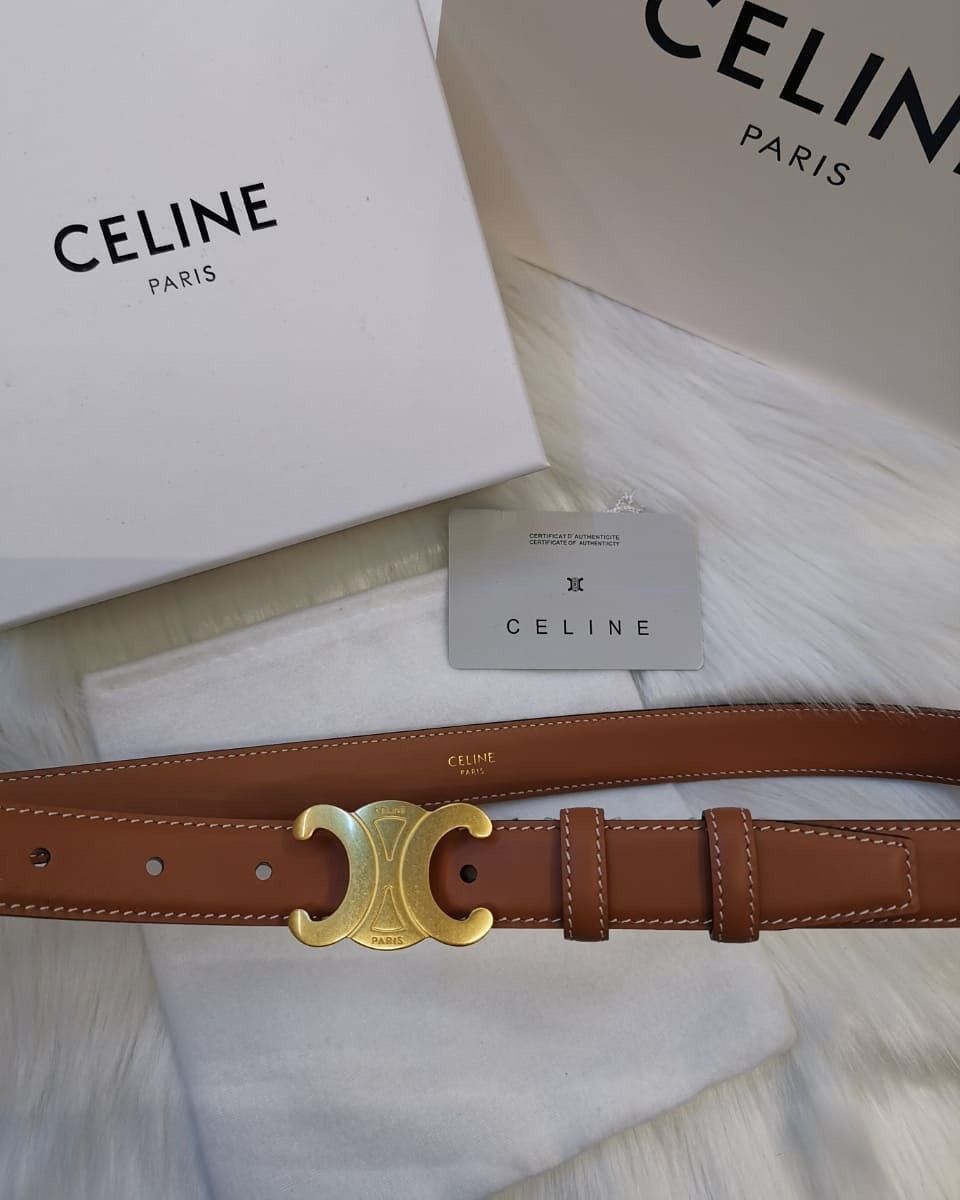 Celine Brand Premium Series Brown Belt With Brand Box