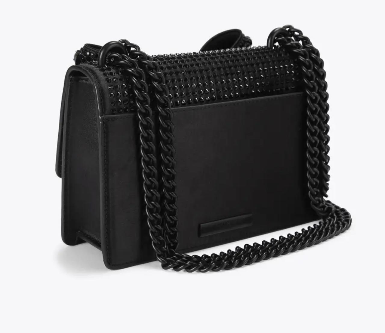 Kurt Geiger  Luxe Noir Crystal Bow Bag