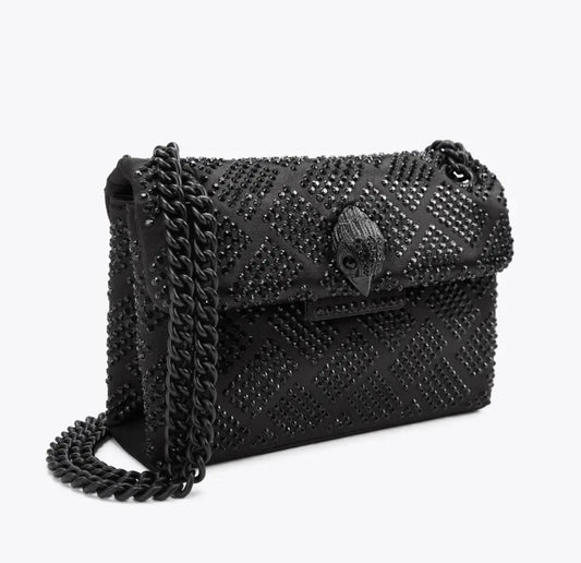 Kurt Geiger Midnight Glam Studded Crossbody