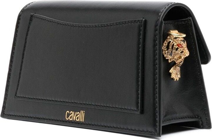 Roberto Cavalli Tiger-Embellished Shoulder Bag