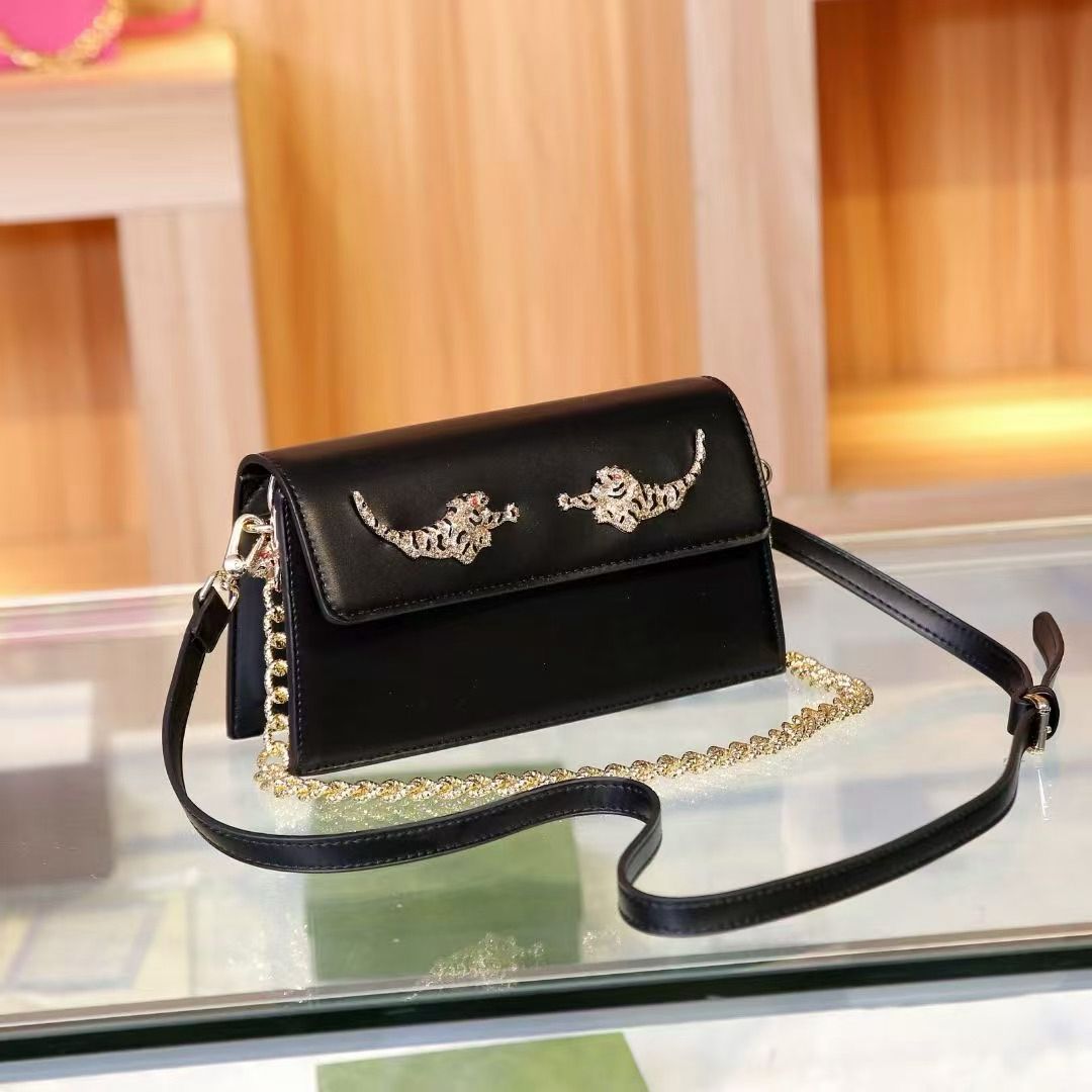 Roberto Cavalli Tiger-Embellished Shoulder Bag