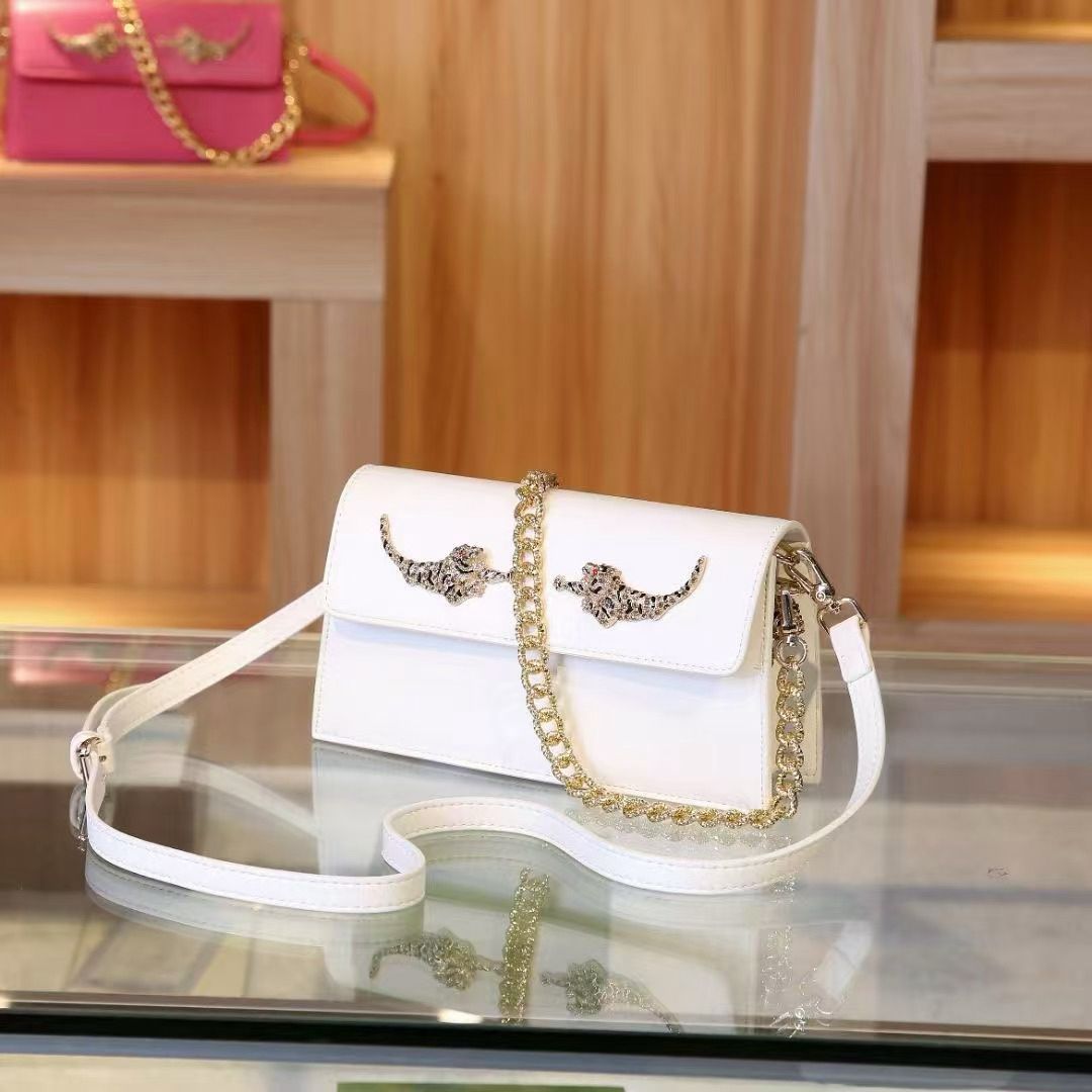 Roberto Cavalli Tiger-Embellished Shoulder Bag