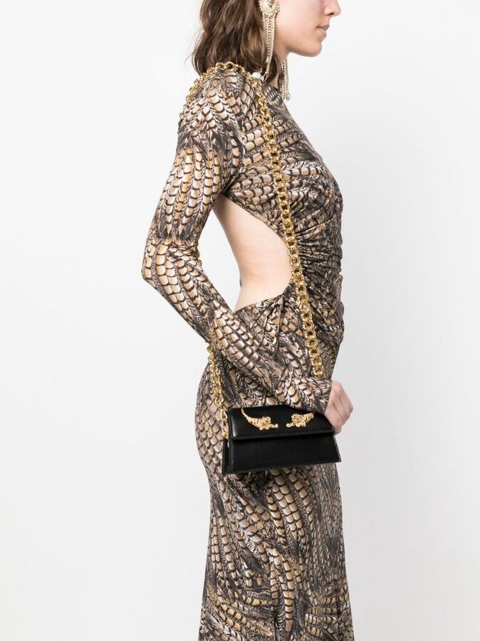 Roberto Cavalli Tiger-Embellished Shoulder Bag