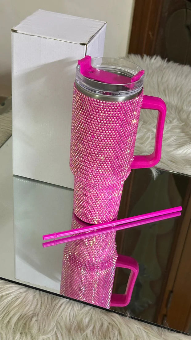 Diamond-Design Insulated Tumbler