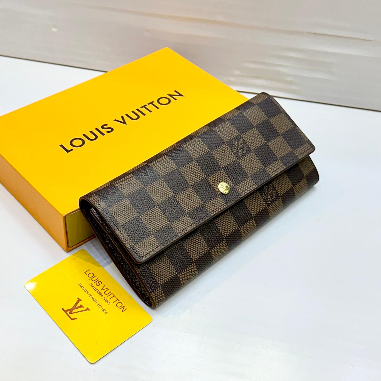 LV Monogram Brown Check Ladies Wallet