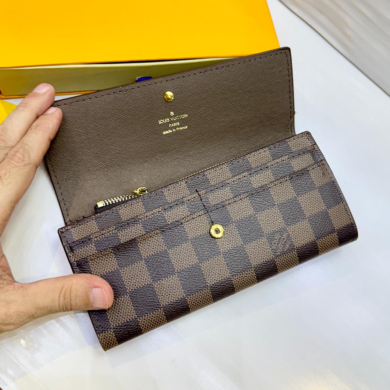 LV Monogram Brown Check Ladies Wallet