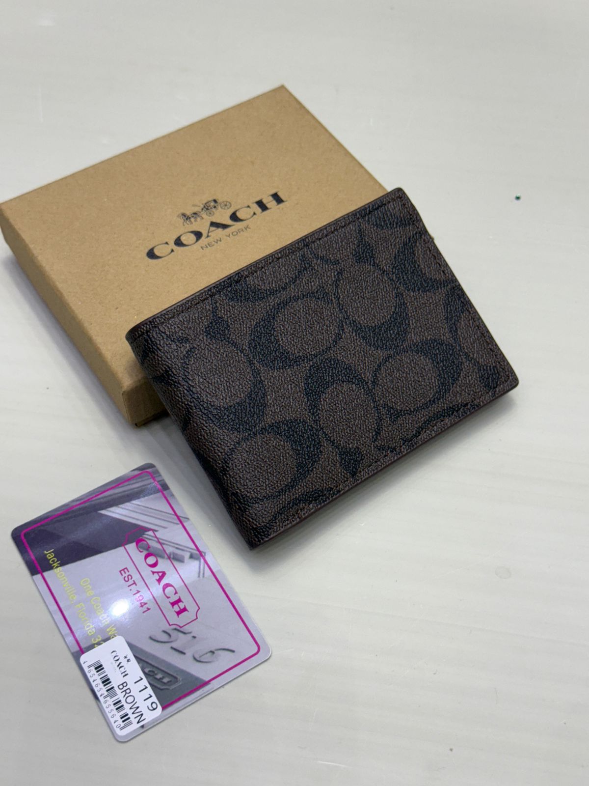 Coach Wallet Dark Brown