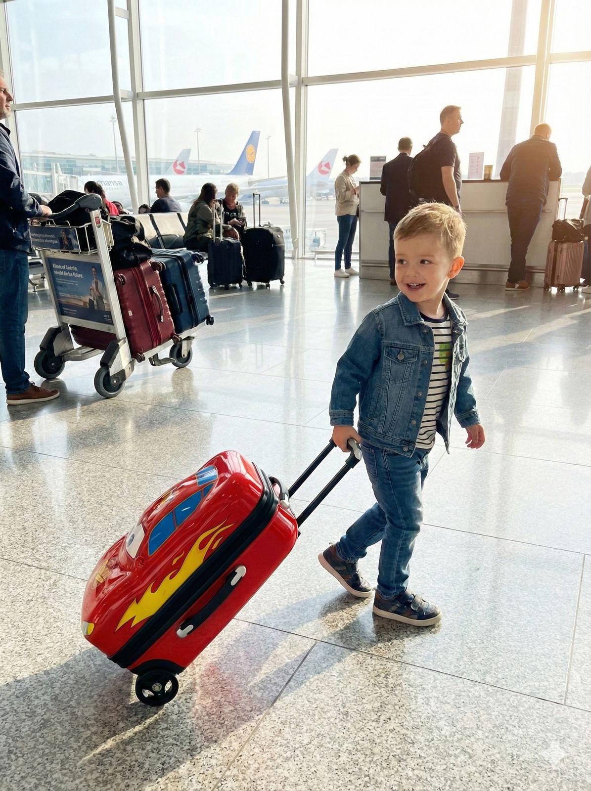 Kids Car Trolly Bag Character