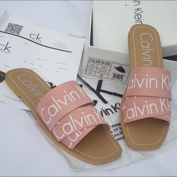 Double Strap Slide Sandals - Pink