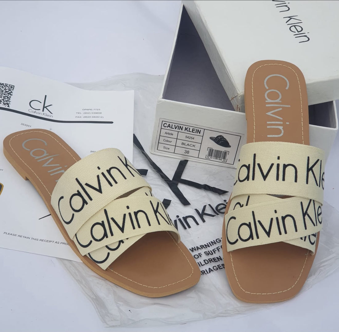 Double Strap Slide Sandals - Gray