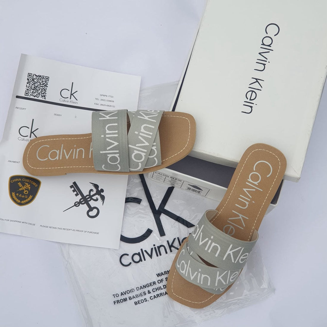 Double Strap Slide Sandals - Black