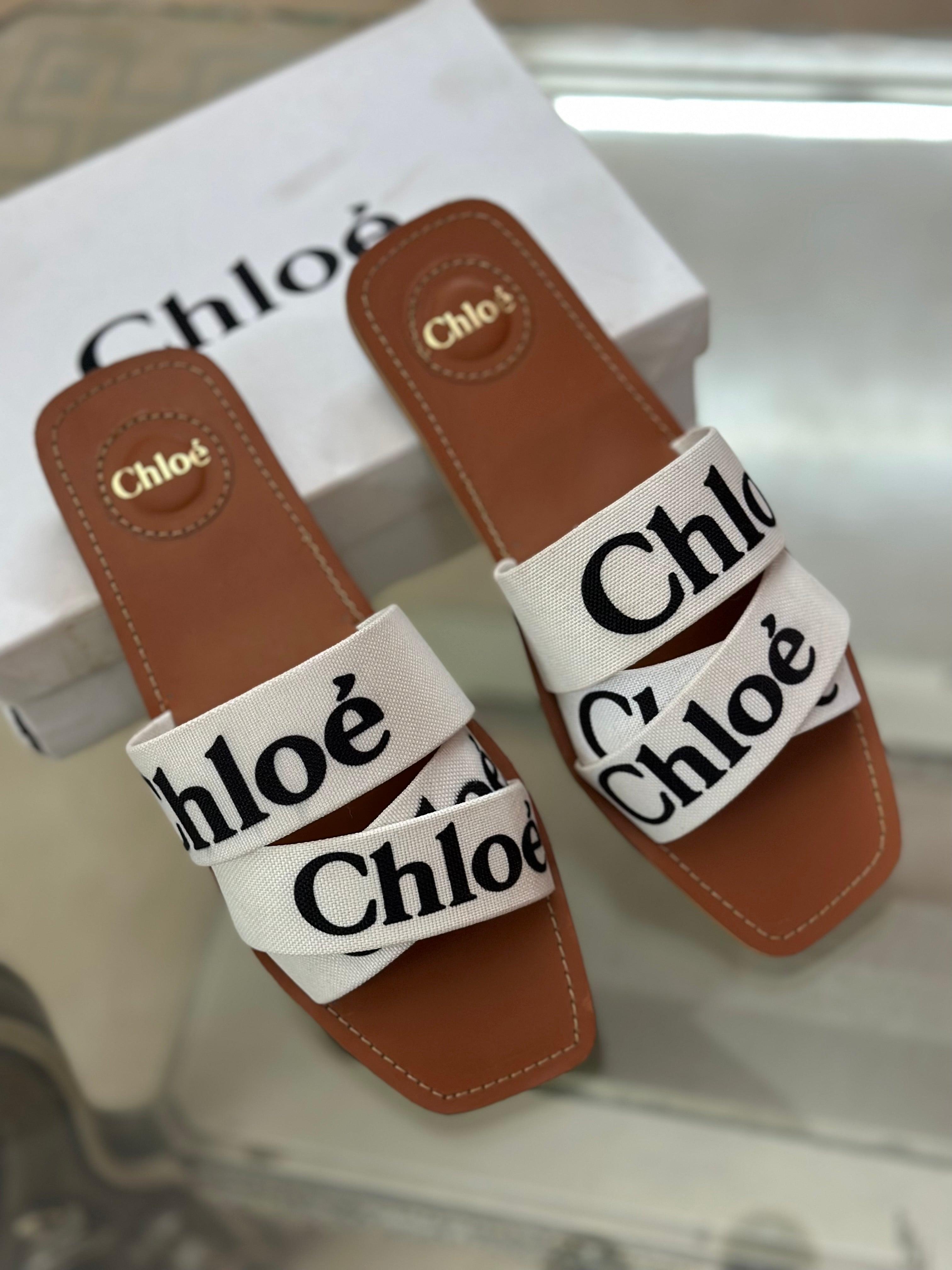 Chloe SLIDES ( WHITE ) - ZAWJ