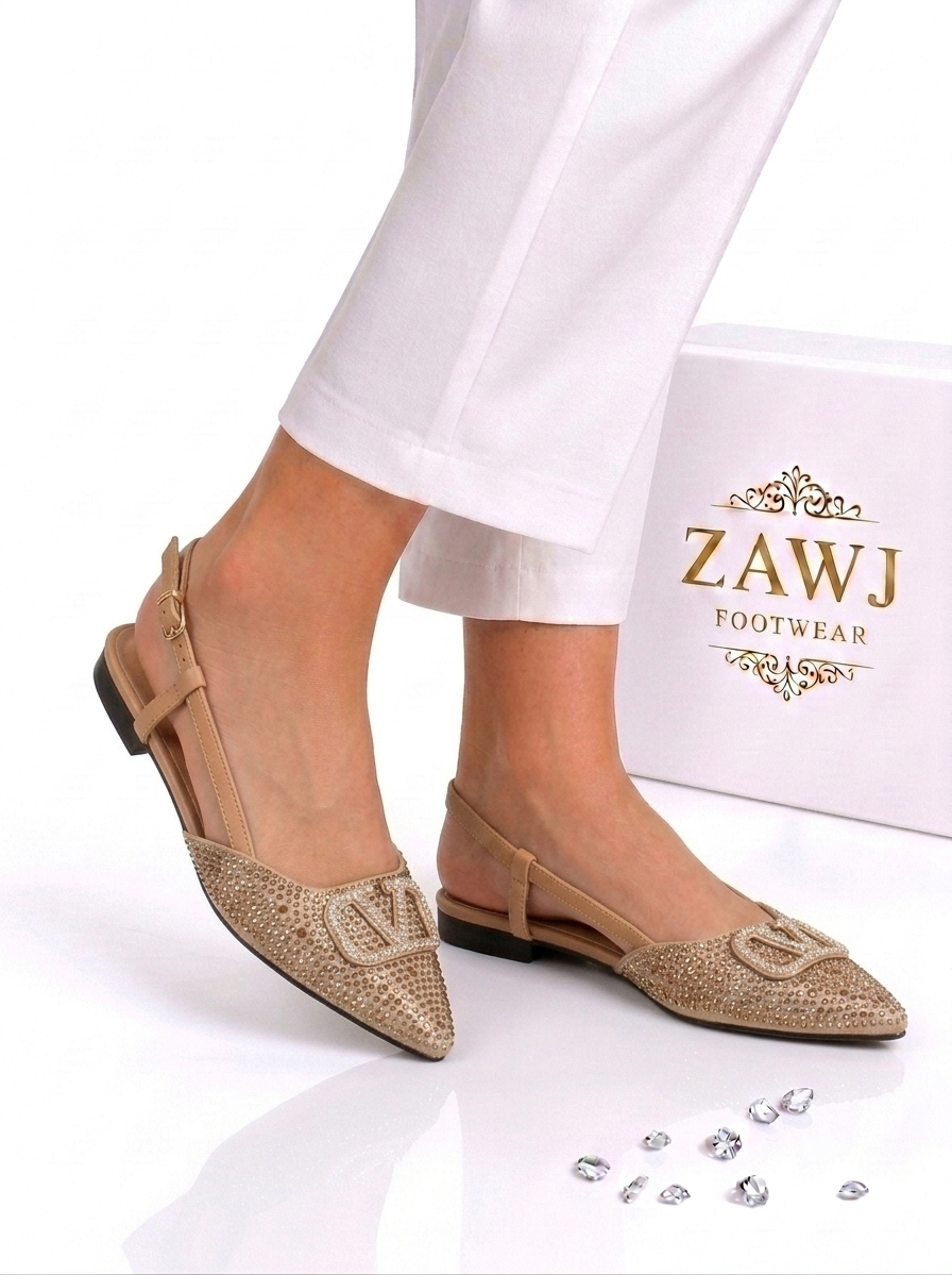 Fancy V Flat Pumps