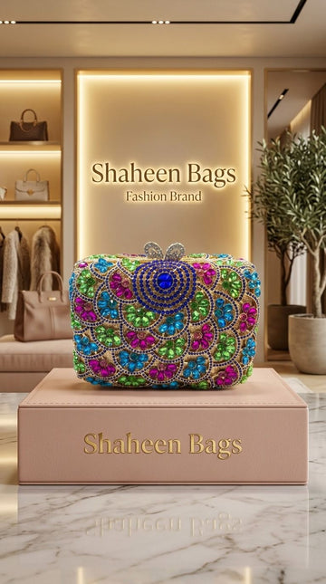 Majestic Peacock Clutch