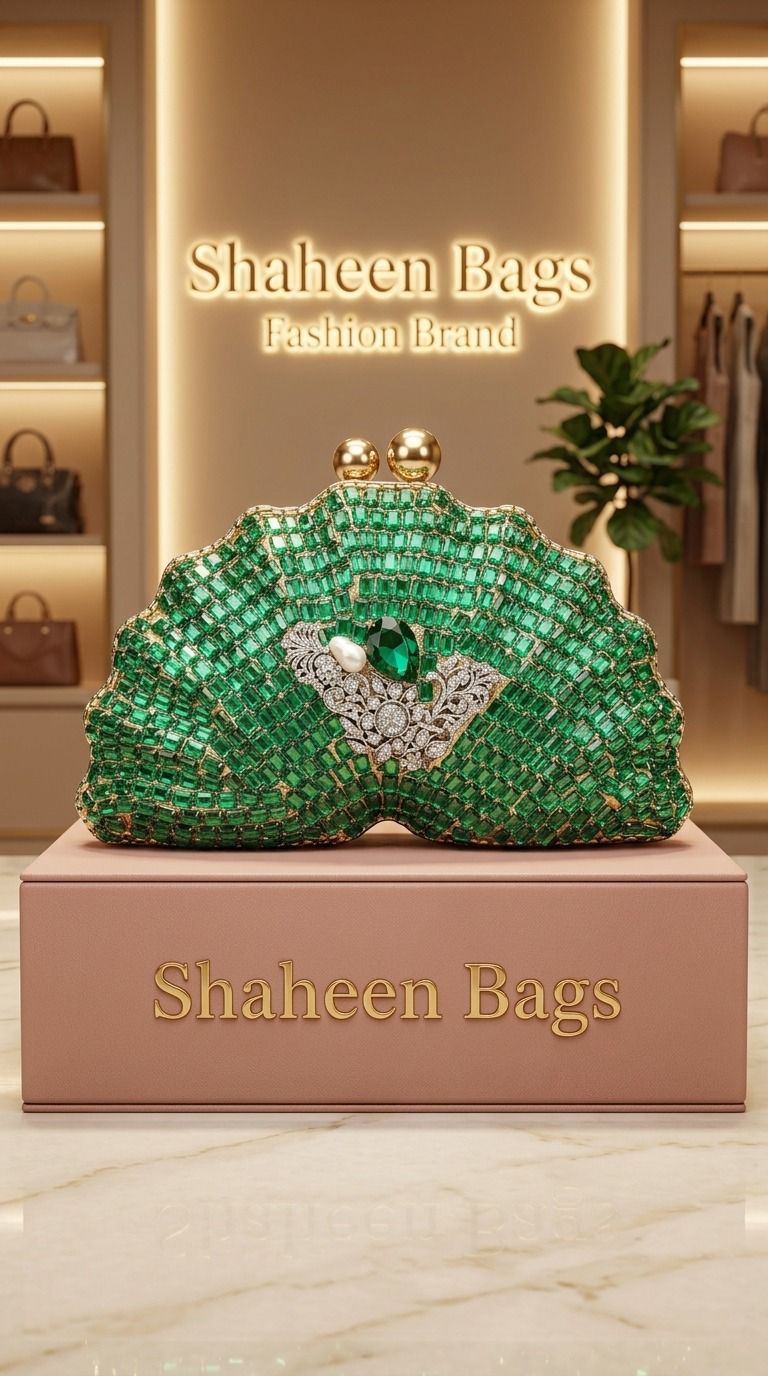 Emarld Shell Clutch
