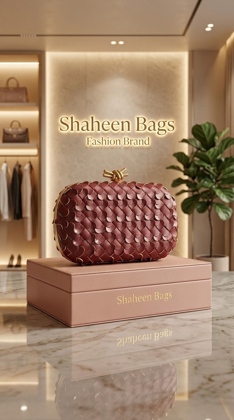 Ruby Weave Clutch