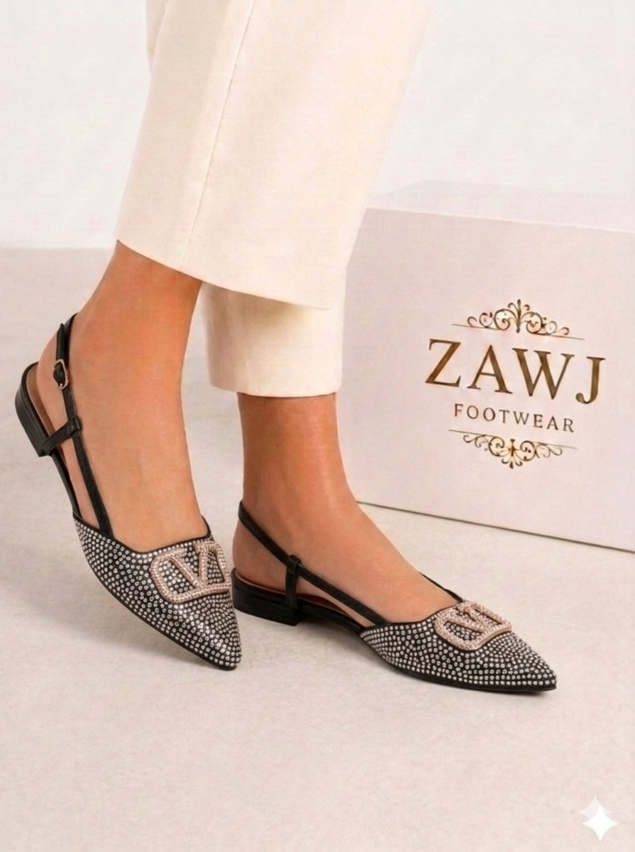 Fancy V Flat Pumps