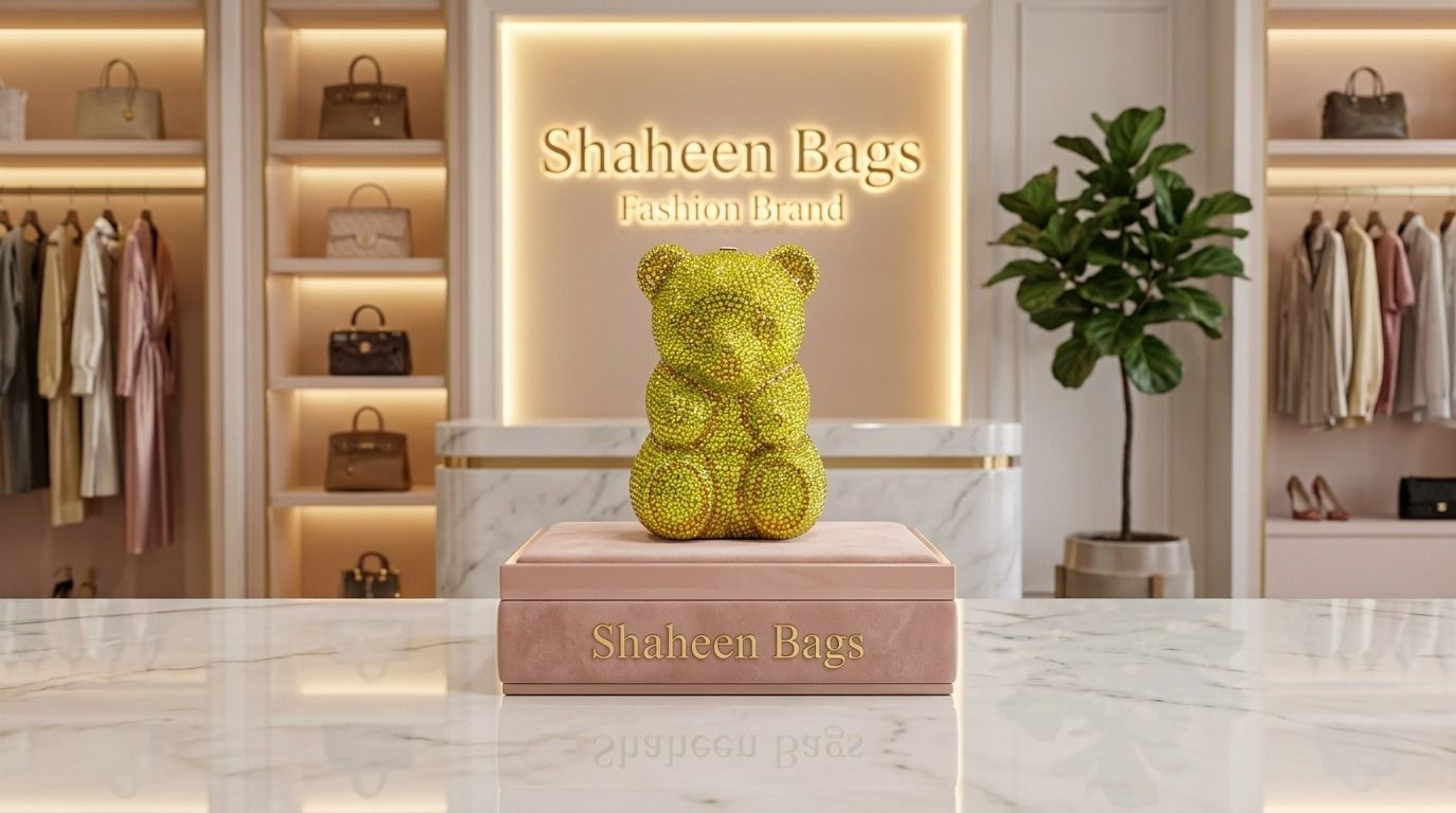 Golden Teddy Sparkle Clutch