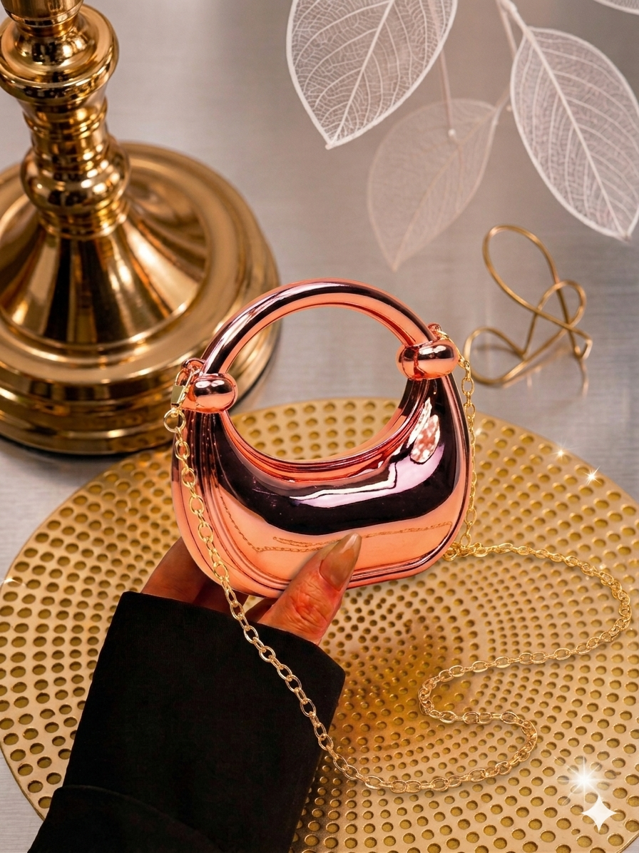 Acrylic Mini Clutch - ROSE GOLD