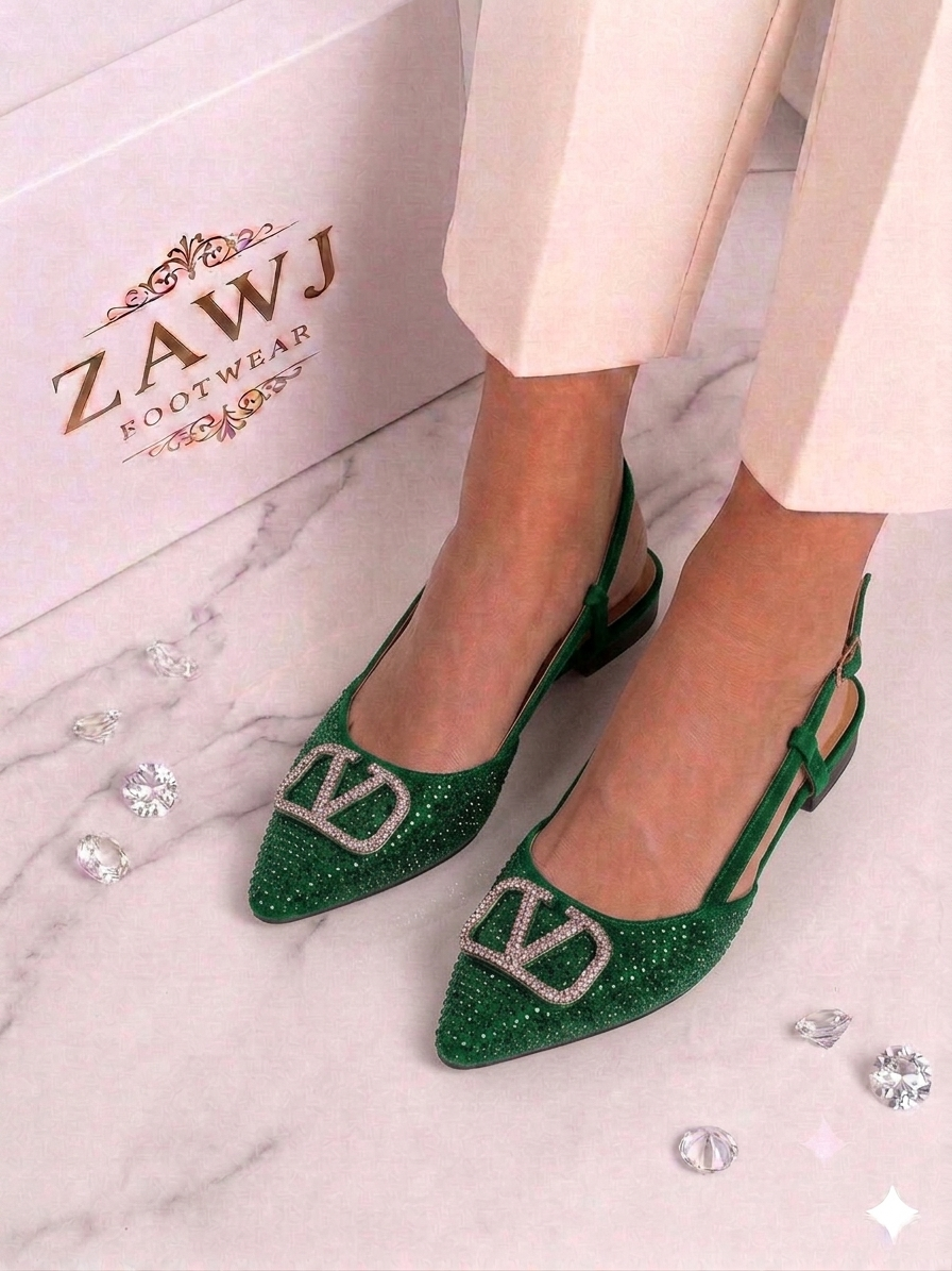 Fancy V Flat Pumps