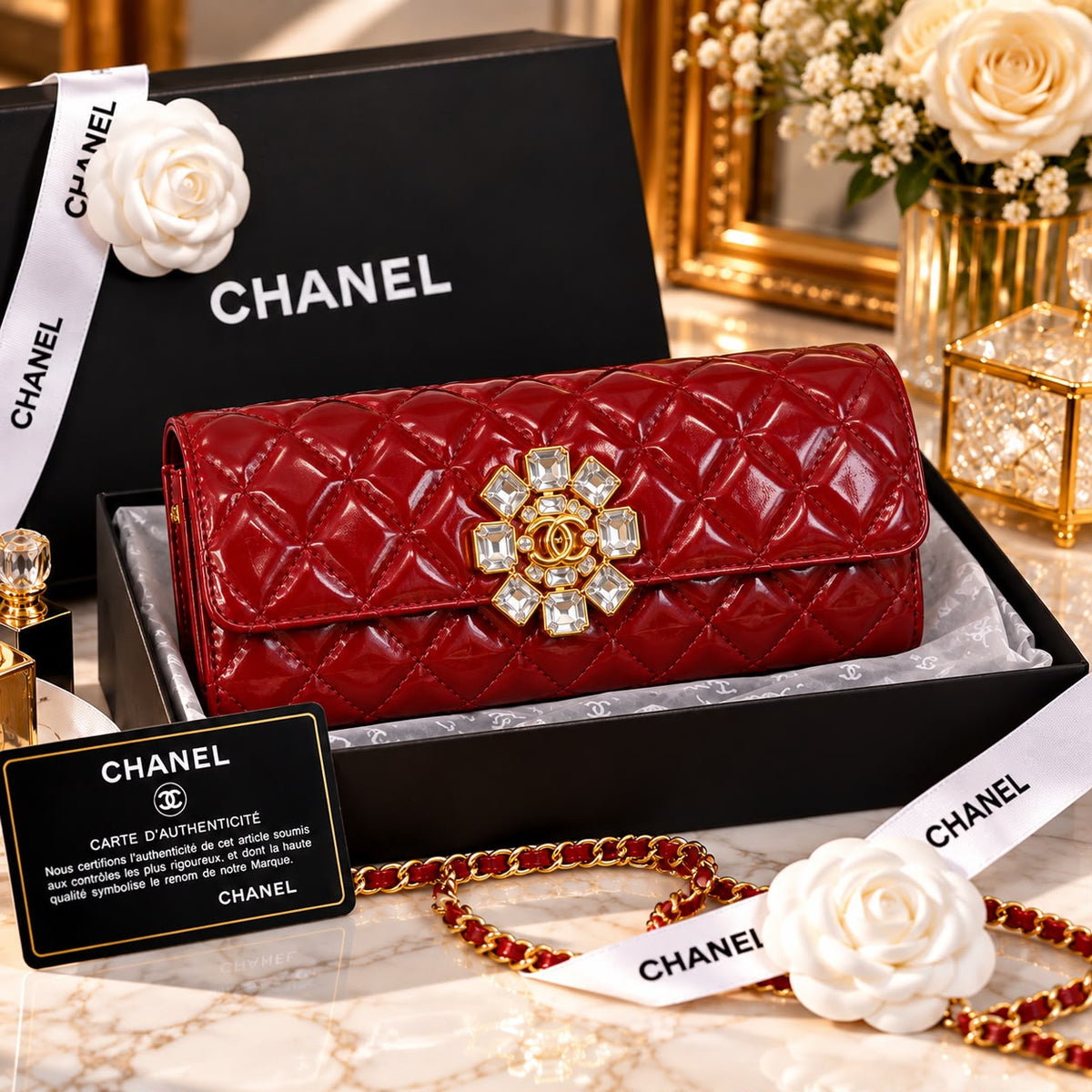 Luxe Diamond Clutch(Premium Quality)(With Box)