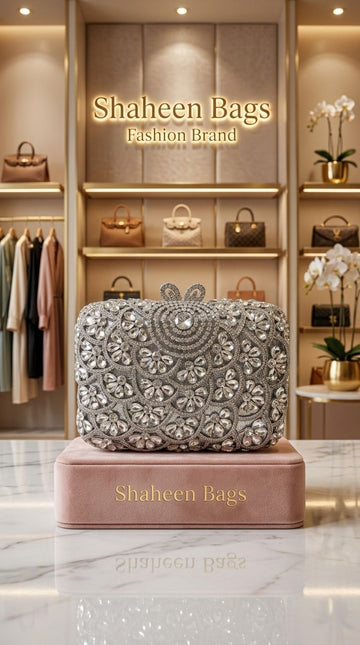 Silver Blossom Clutch