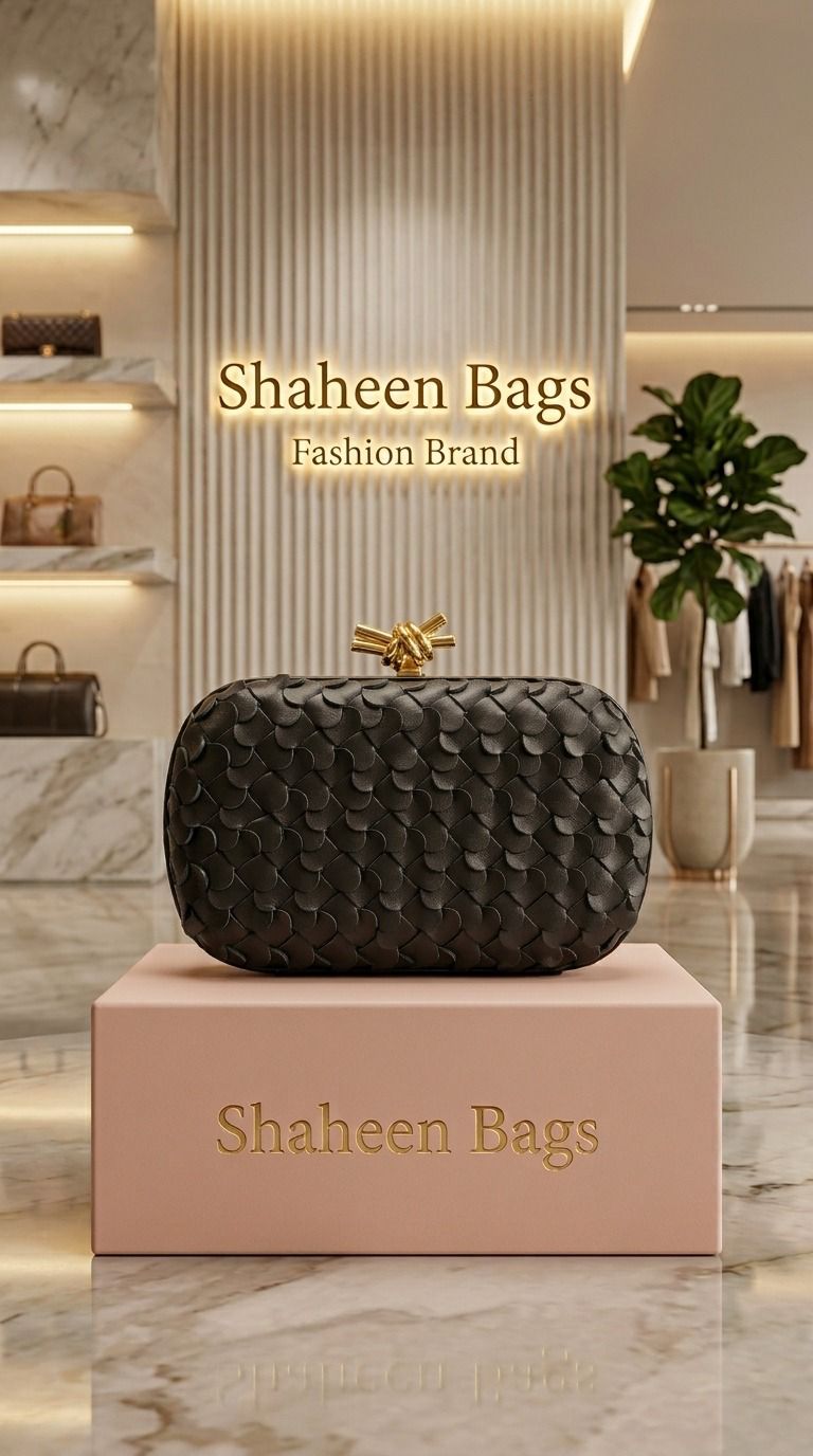 Noir Weave Clutch